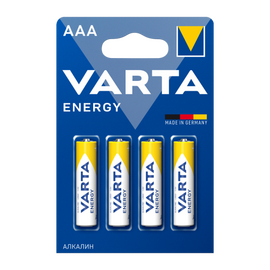  Батарейка Varta ENERGY LR03 AAA BL4 Alkaline 1.5V (4103) (4/40/200) 