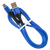  Дата-кабель mObility USB – microUSB, 3А, тканевая оплетка, синий 