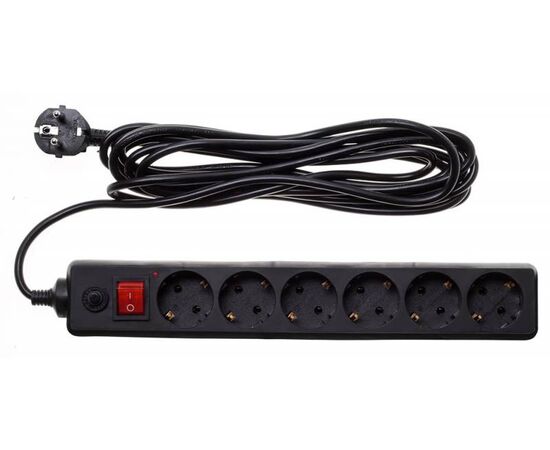  Сетевой фильтр Buro 600SH-16-5-B 5м (6 розеток) черный 