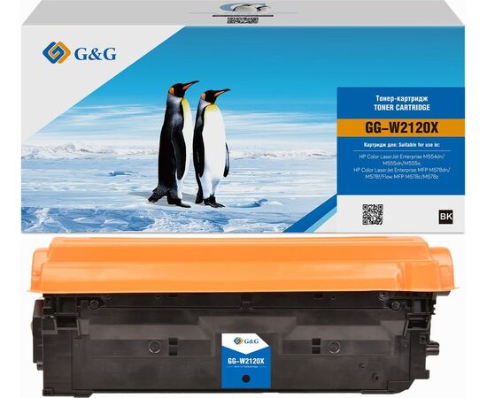  Картридж лазерный G&G 212X GG-W2120X черный 10000стр для HP Color LJ M554/M555/578 Enterprise 
