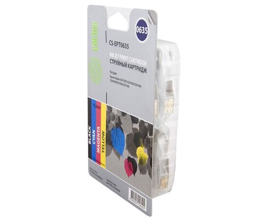  Картридж струйный Cactus CS-EPT0635 многоцветный для Epson Stylus C67/C87 (250стр.) Комплект четырех 