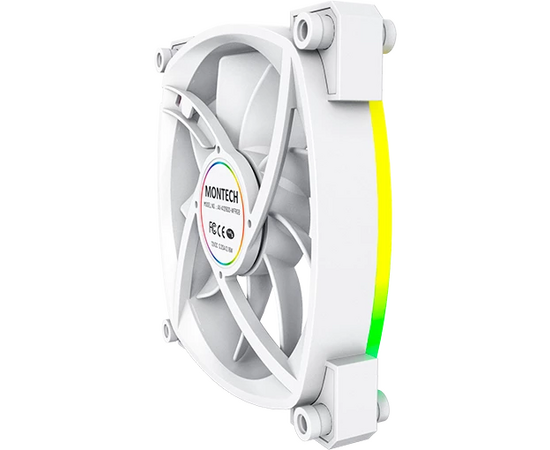  Вентилятор Montech AX120 ARGB (AX120 PWM White) 120х120x25 белый 4-pin Ret 