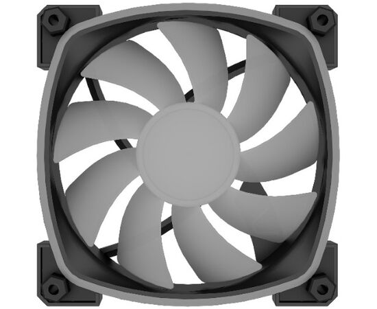 Вентилятор Powercase (M55MR-12 ARGB) Black 120x120x25мм (PWM, 4pin PWM (M+F)+ 3pin ARGB (M+F), 600-1500 об/мин) Bulk 